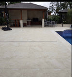 Travertine look ivory porcelain  indoor /outdoor . Tile Auctions 